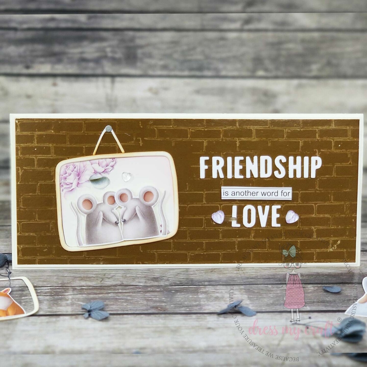 Dress My Craft Transfer Me Sheet A4Cute Brick Background IronOn