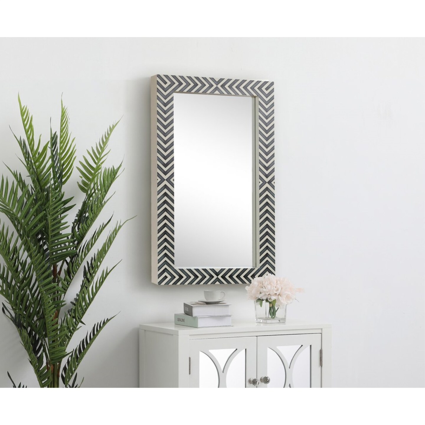 Rectangular mirror 36x20 inch in chevron | Mirrors | Michaels