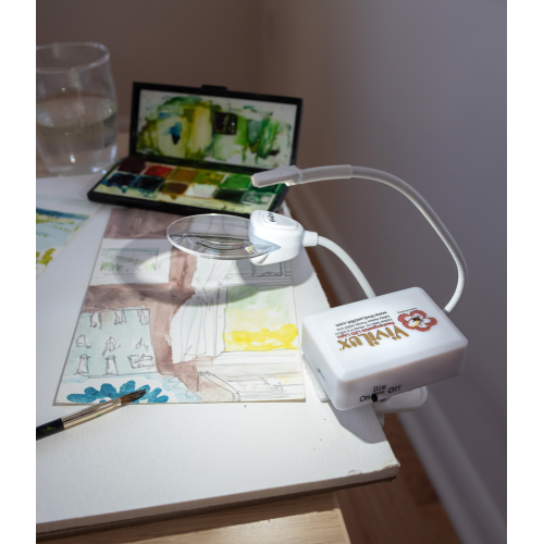 ViviLux LED Craft Light with 3X Magnifier, Flexible Task Lighting for Crafts, Sewing & Reading, Optical Grade Magnifying Glass, Handi-Clip & Hook and Loop Tape