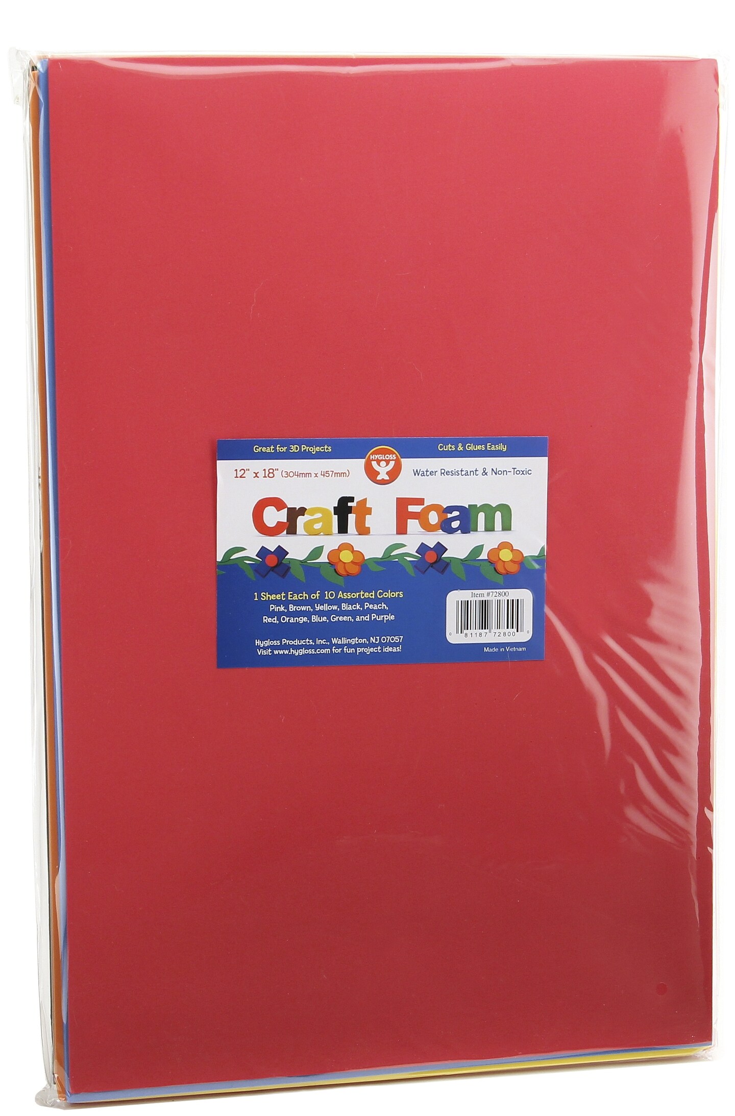 Hygloss Foam Sheets 12"X18" 10/Pkg Stencils & Forms Michaels
