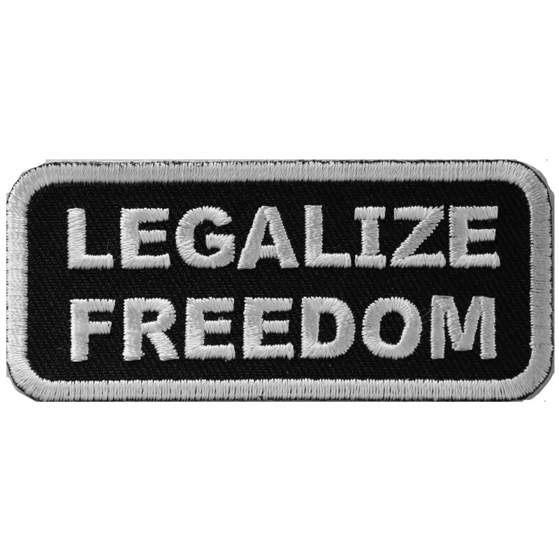 Patch, Embroidered Patch (Iron-On or Sew-On), Legalize Freedom Morale Patch Right To Be Free, 3&#x22; x 1.25&#x22;