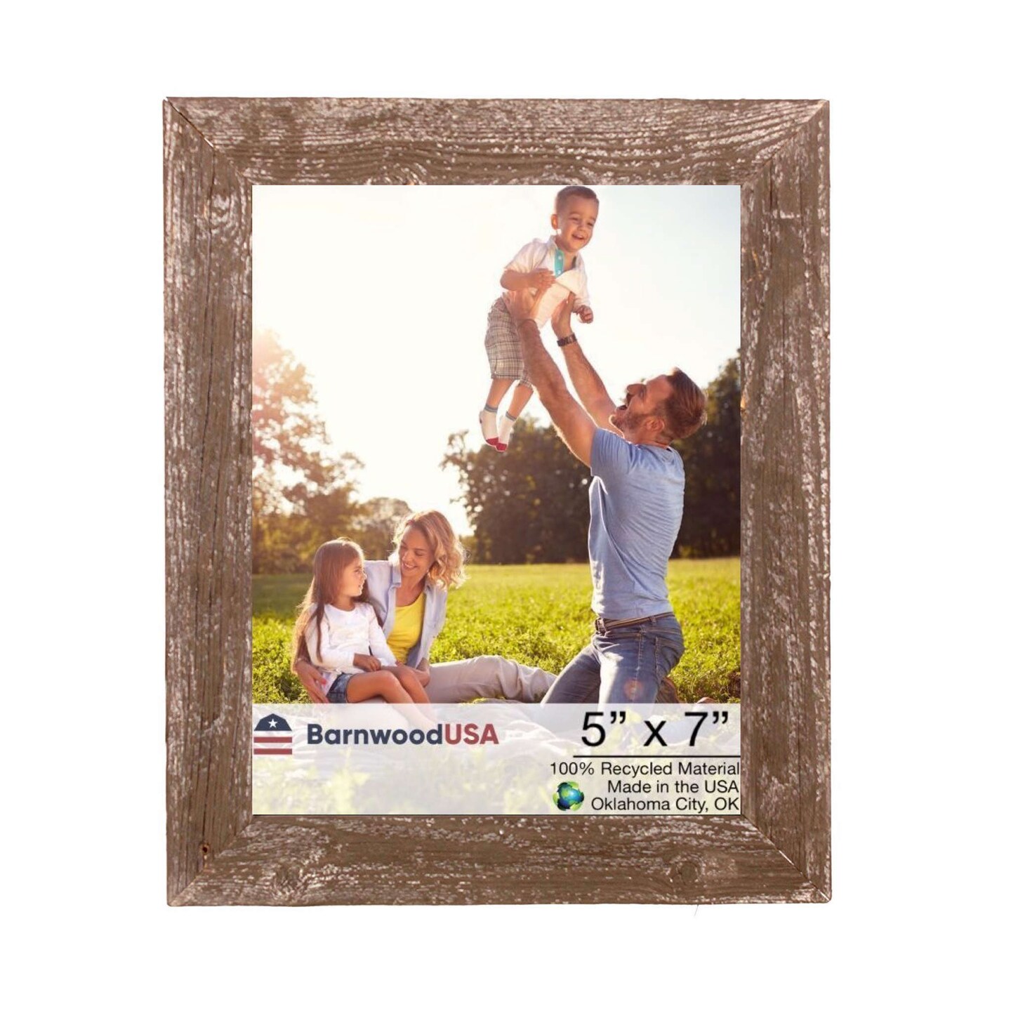 Rustic Farmhouse Standard Tabletop Reclaimed Wood Picture Frame