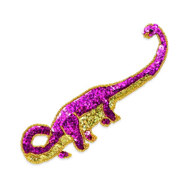 Pat Apathosaurus Dinosaur Sequin Applique/Patch