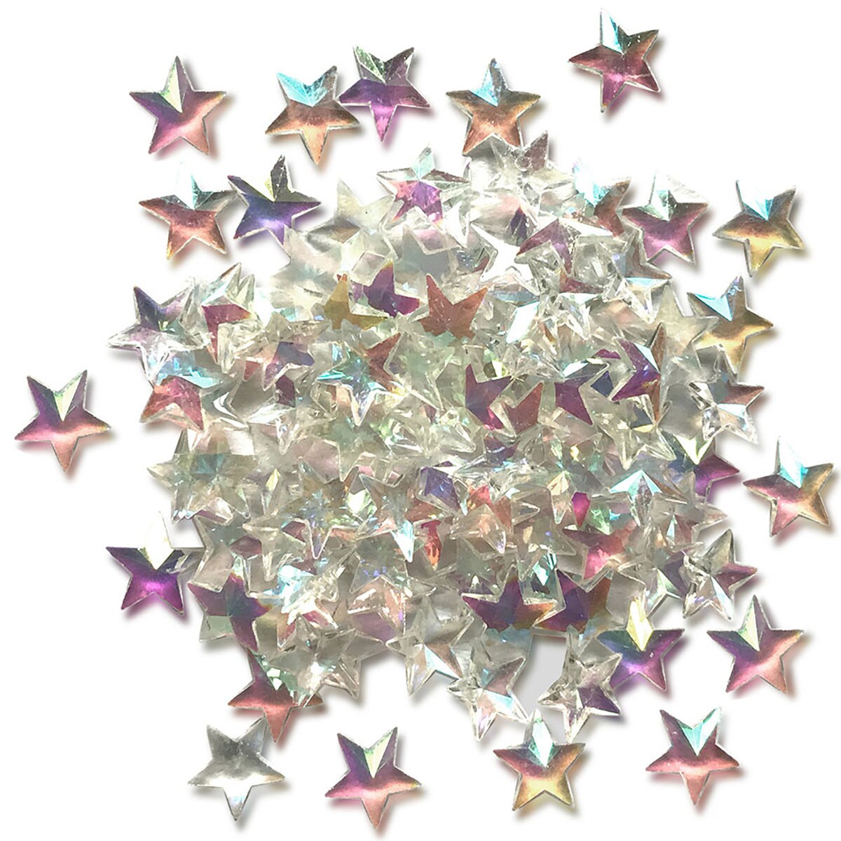 Buttons Galore Sparkletz&#xAE; Embellishments Bundle, Iridescent Diamonds Stars-18 Grams