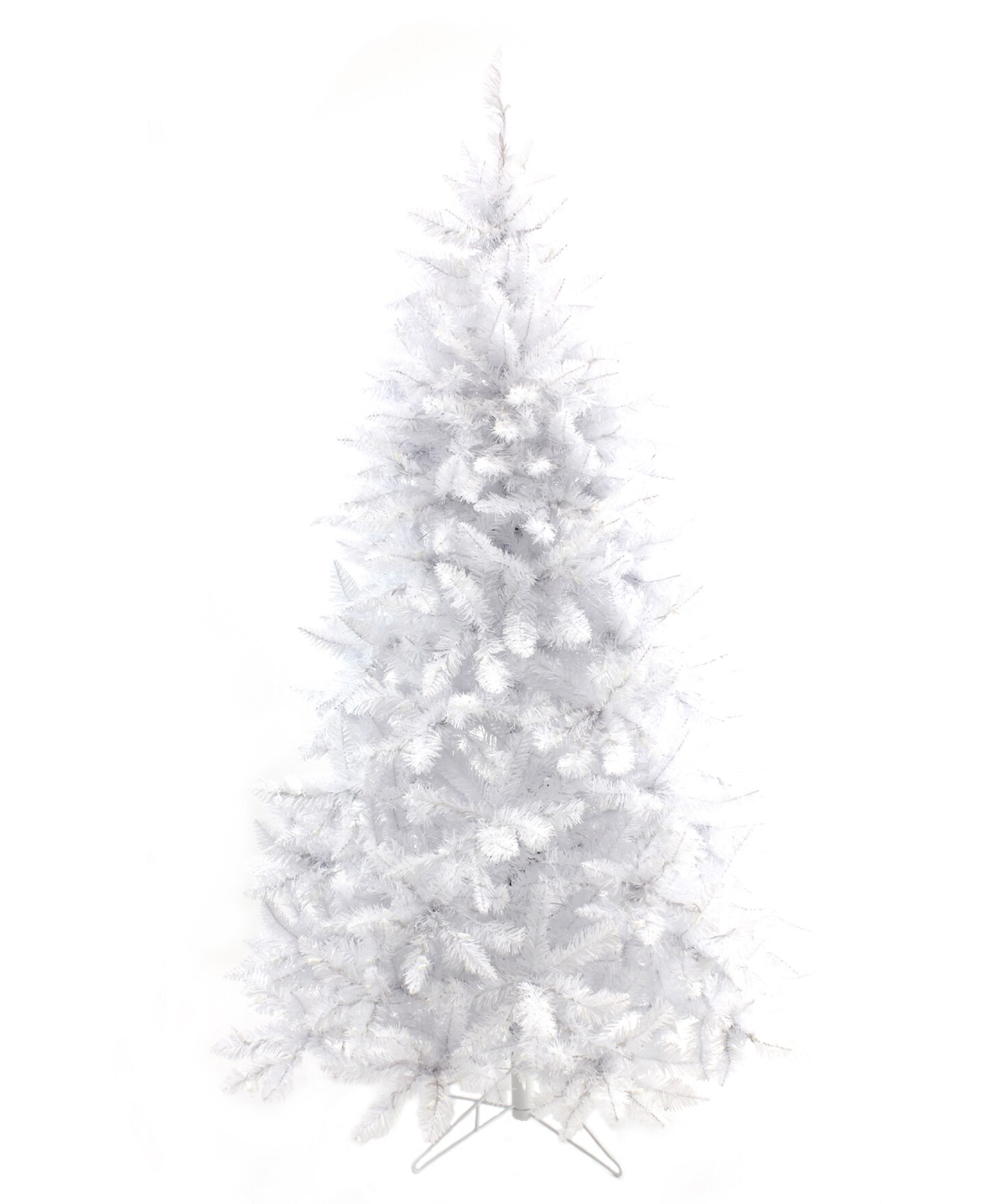 Perfect Holiday White Spruce Christmas Tree with Metal Stand