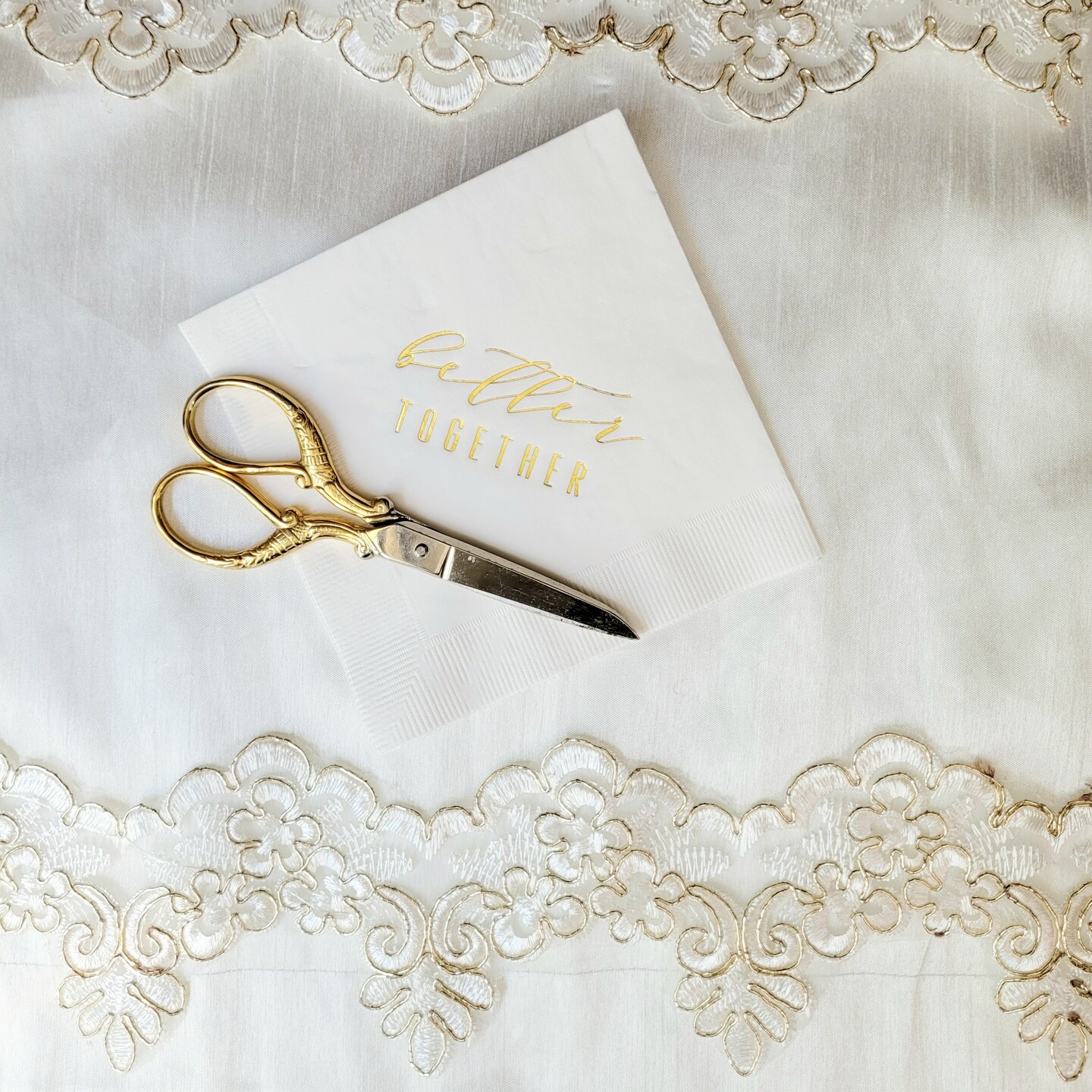 Vintage Roses with Pearls Lace Trim