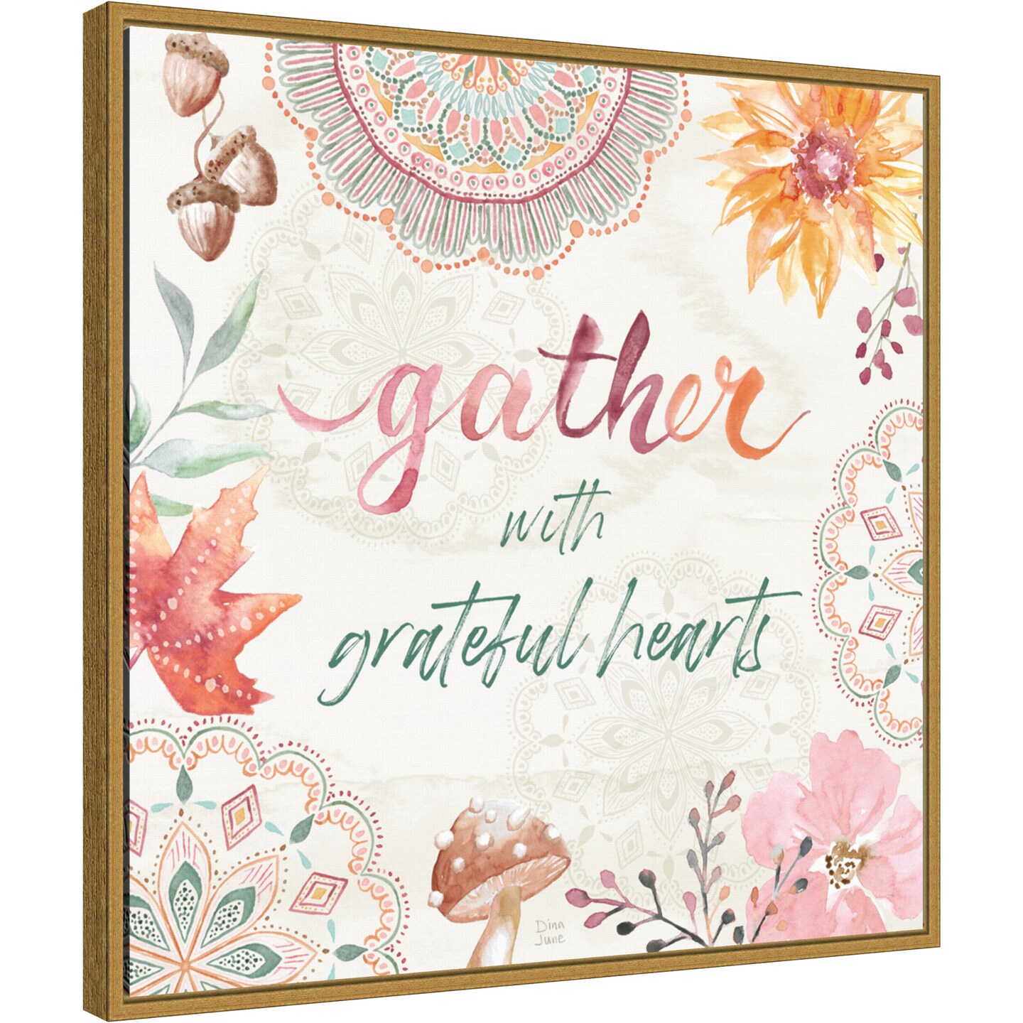 Harvest Touch VII by Dina June 22-in. W x 22-in. H. Canvas Wall Art ...