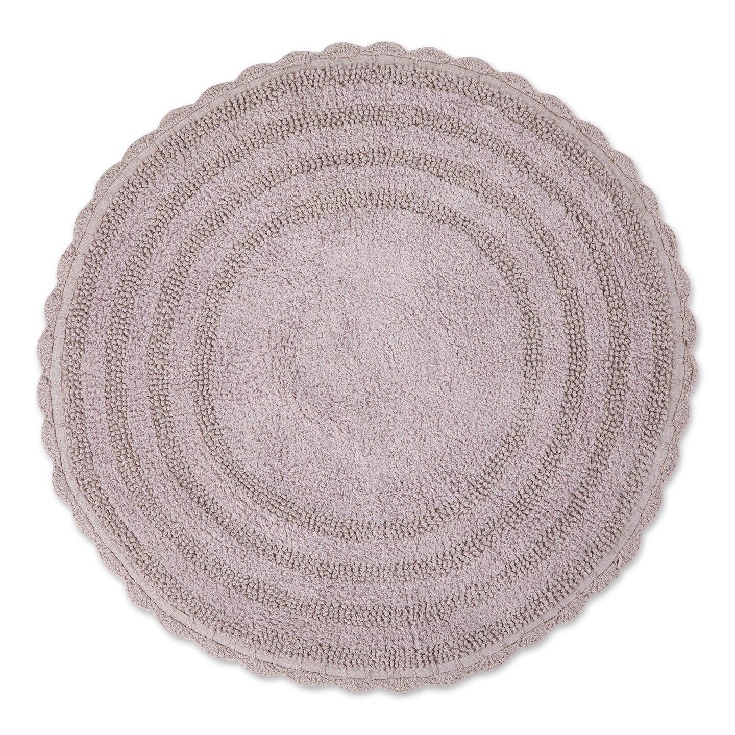DII Dusty Lilac Round Crochet Bath Mat Michaels