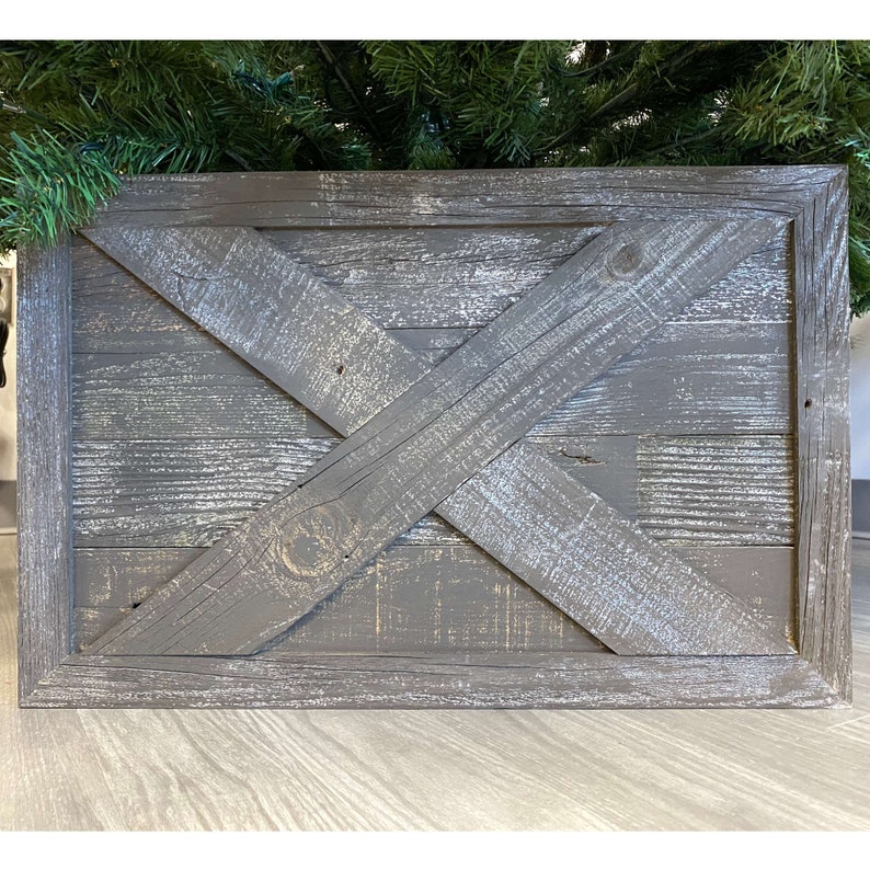 Rustic Farmhouse Large Deluxe 27" Reclaimed Wooden Christmas Tree Box Collar