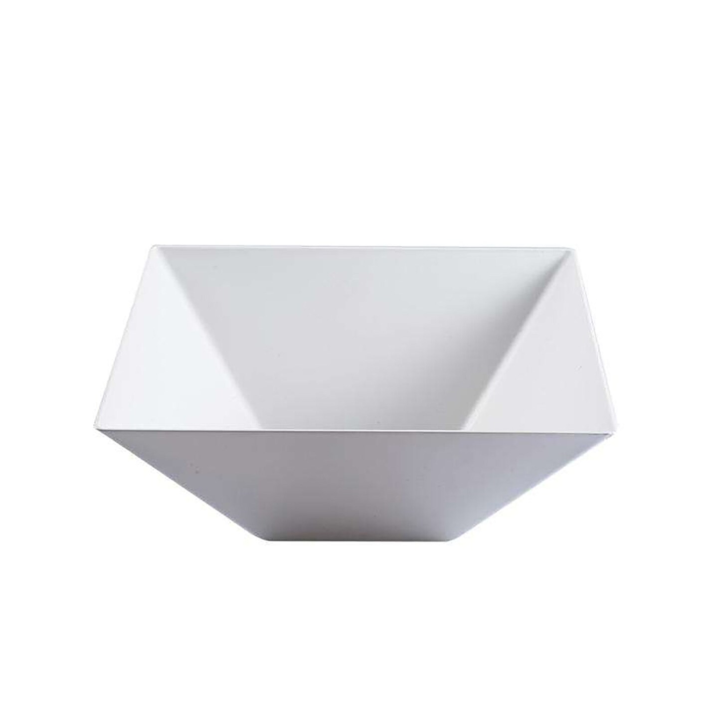 White Square Plastic Serving Bowls - 4 Quarts (24 Bowls)