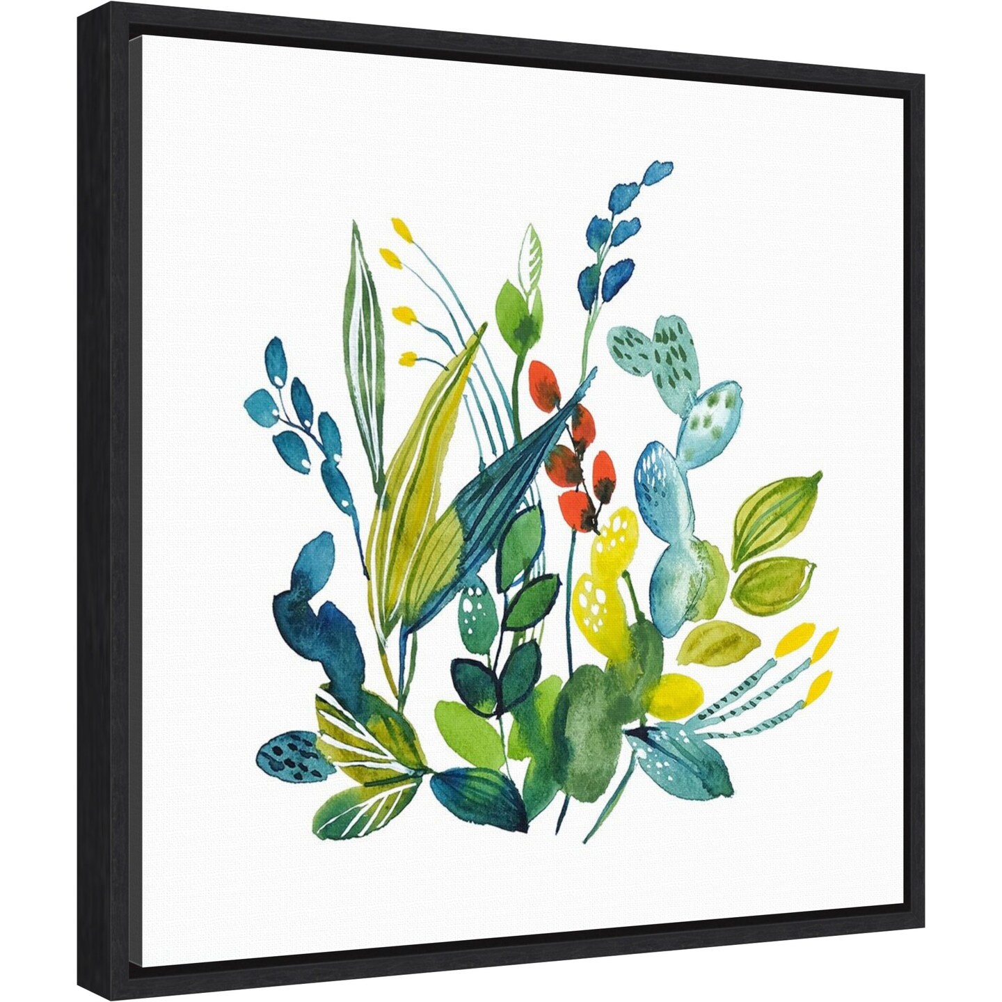 English Garden Flowers 2 by Lesia Binkin Canvas Wall Art Print Framed
