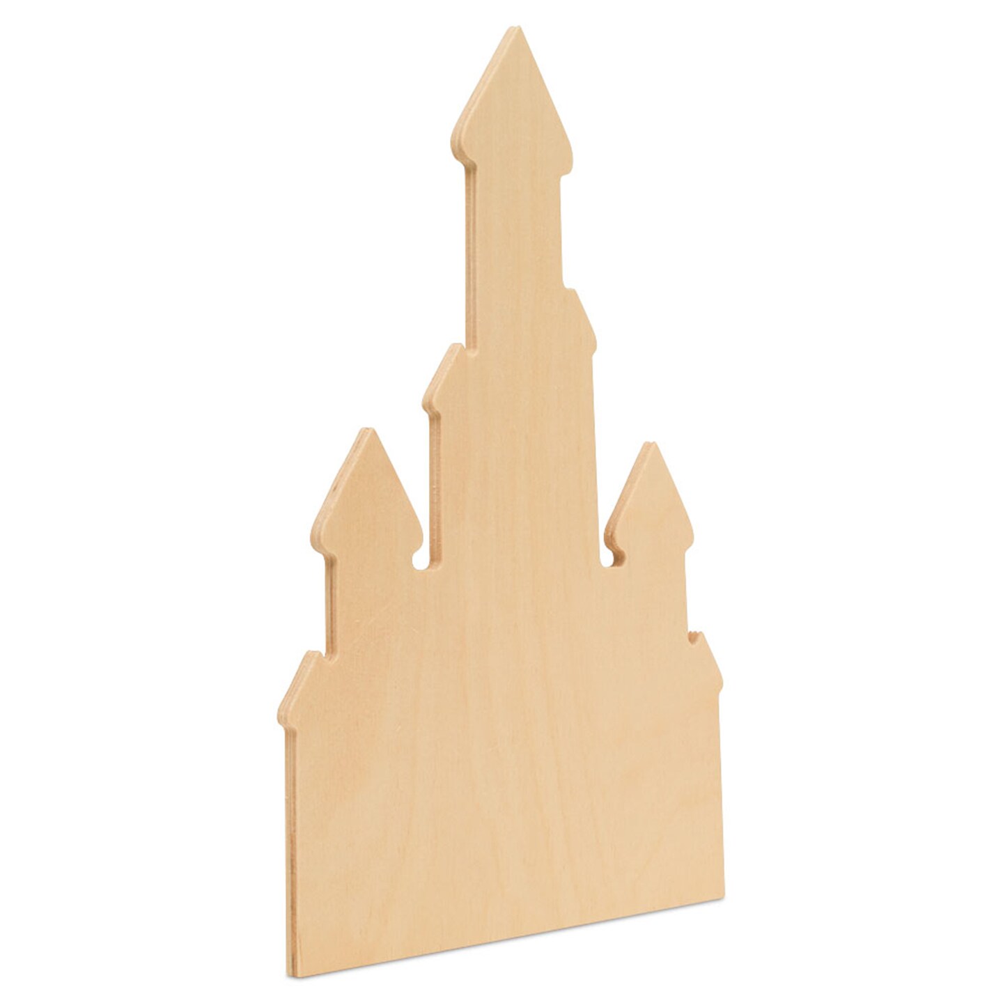 Unfinished Wooden Castle Cutout, 12", for Summer Decor & Crafting | Woodpeckers