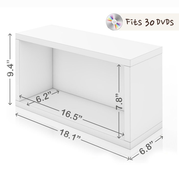 Way Basics Eco zBoard Stackable DVD Storage Rack, White