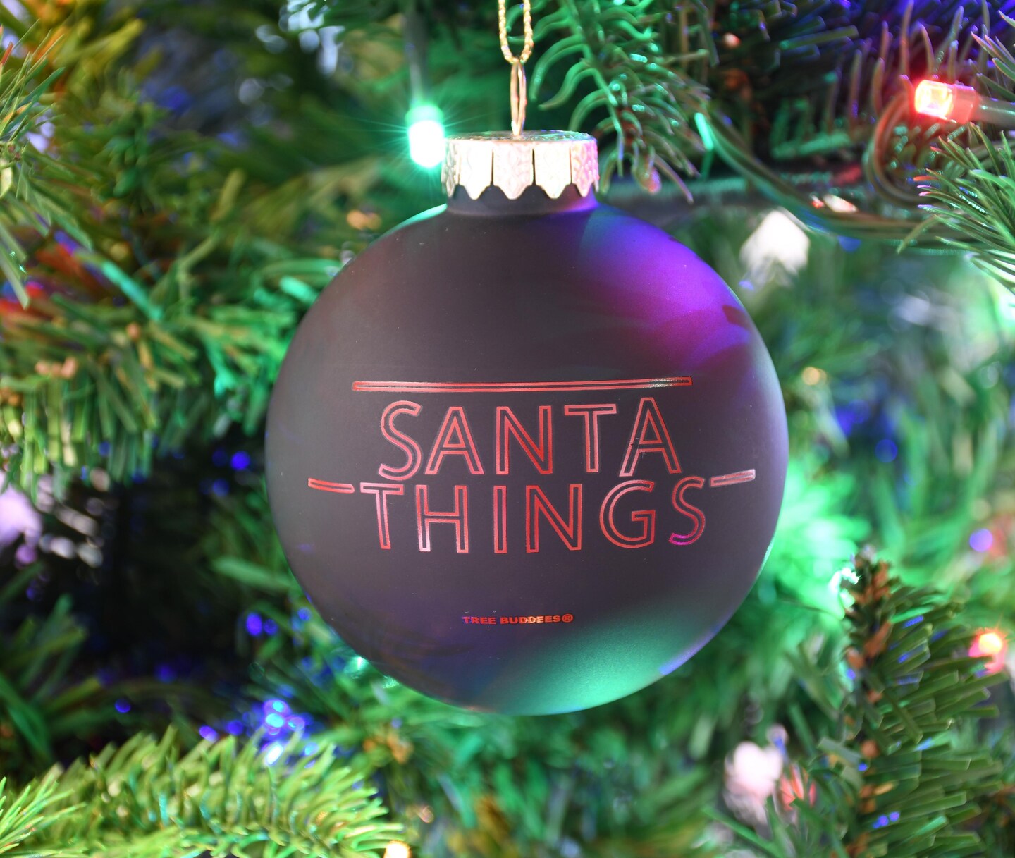 Santa Things Glass Christmas ornament