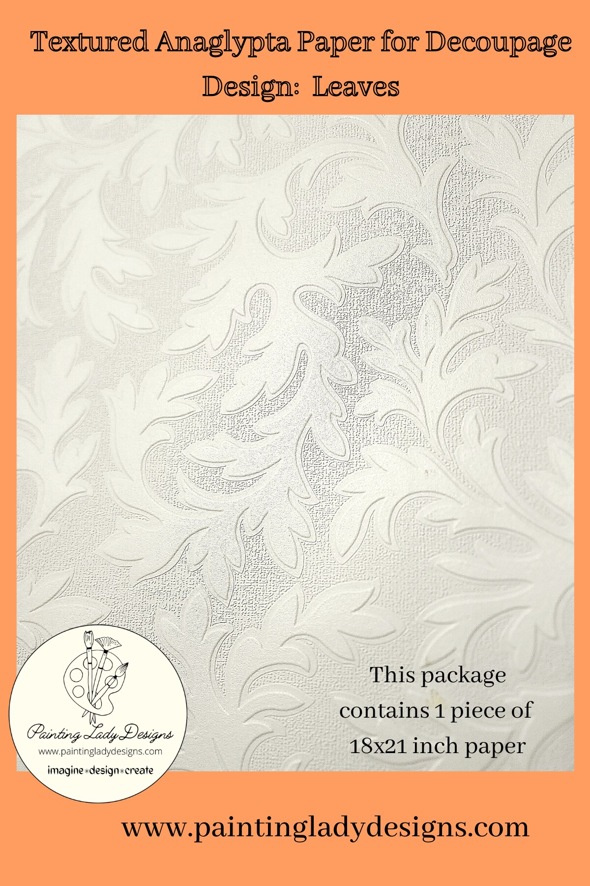 Textured Anaglypta Paper for Decoupage Leaf Design Paper Michaels