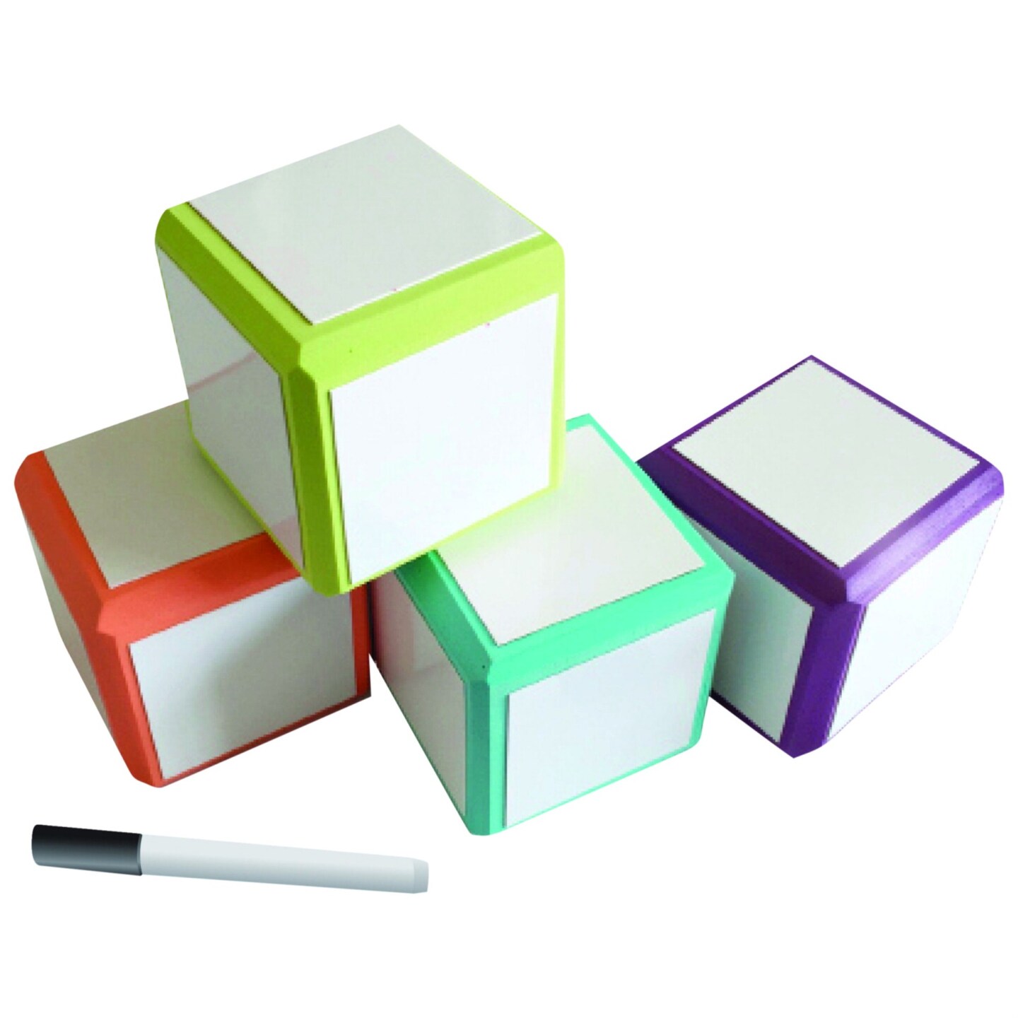 Mind Sparks Dry Erase Blocks, Assorted Colors, 3 x 3 inches, 4 Blocks Accessories Michaels