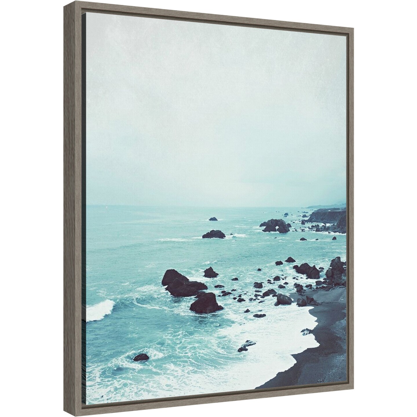 Dusk at the Sea (Beach) by Lupen Grainne Canvas Wall Art Print Framed