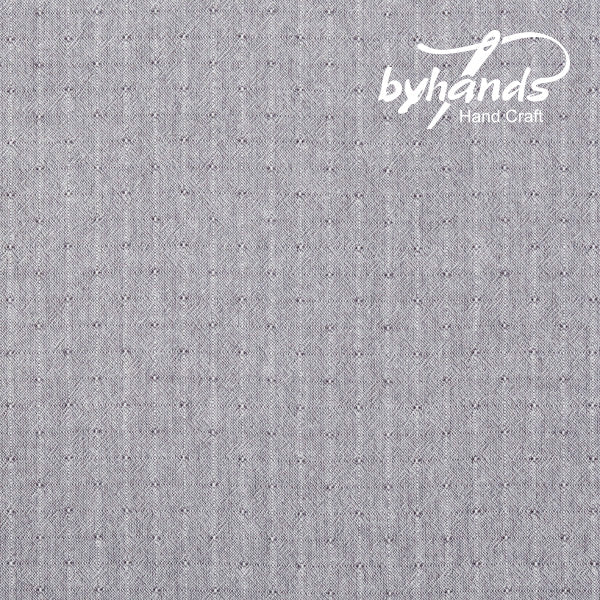 byhands 100% Cotton Dobby Yarn Dyed Fabric, Neutral Gray (EY20099-F)