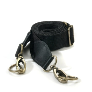 33.4" ~ 52.7" byhands Adjustable Webbing Crossbody Bag Strap with 100% Genuine Leather Tab (44-1421)