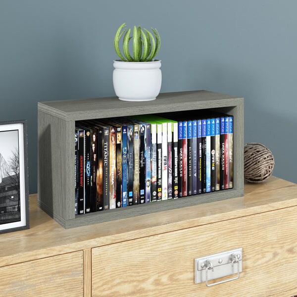 Austin Stackable DVD Rack, London Grey Shelving Michaels