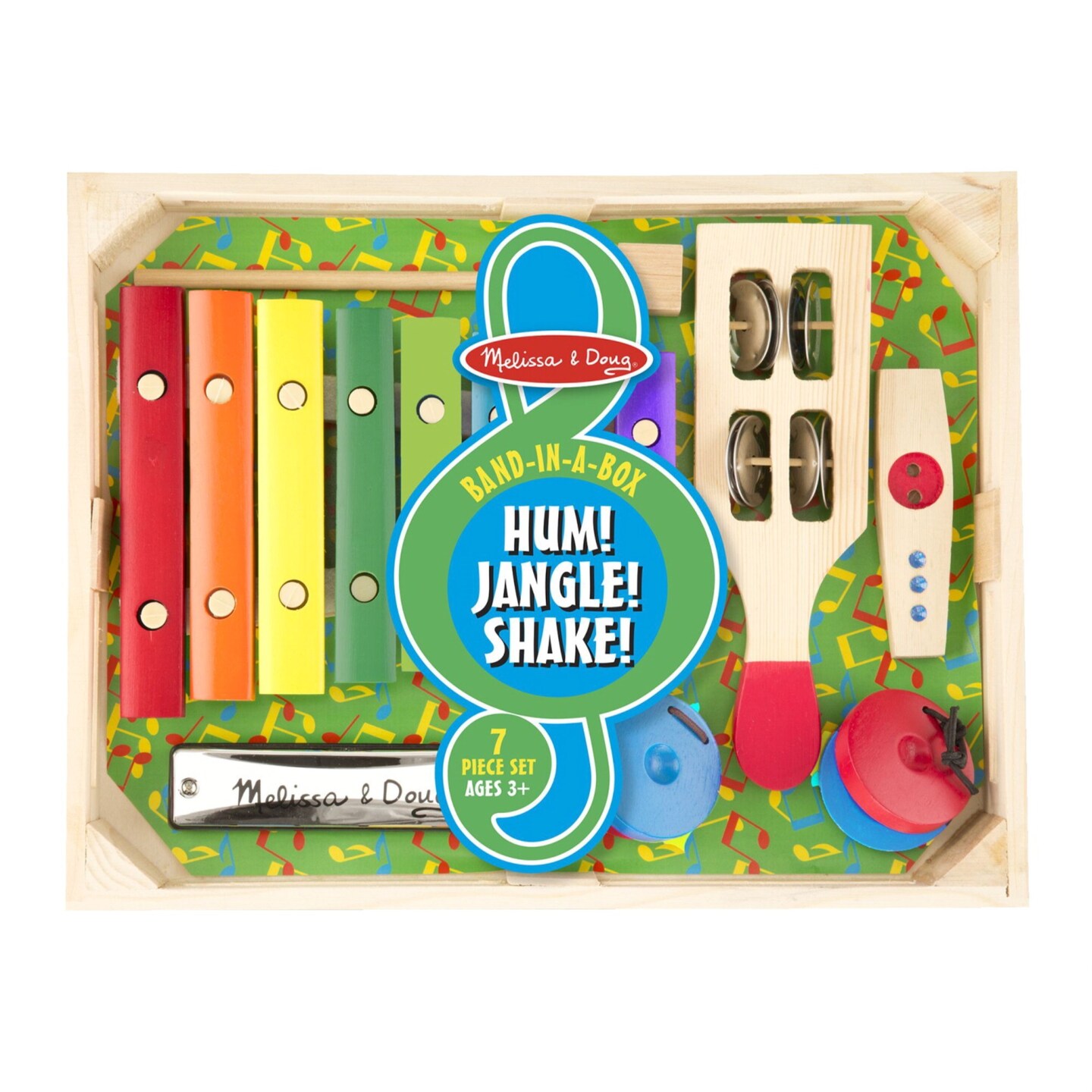 Melissa & Doug Beginner Band in A Box Multiple Musical Instruments Set