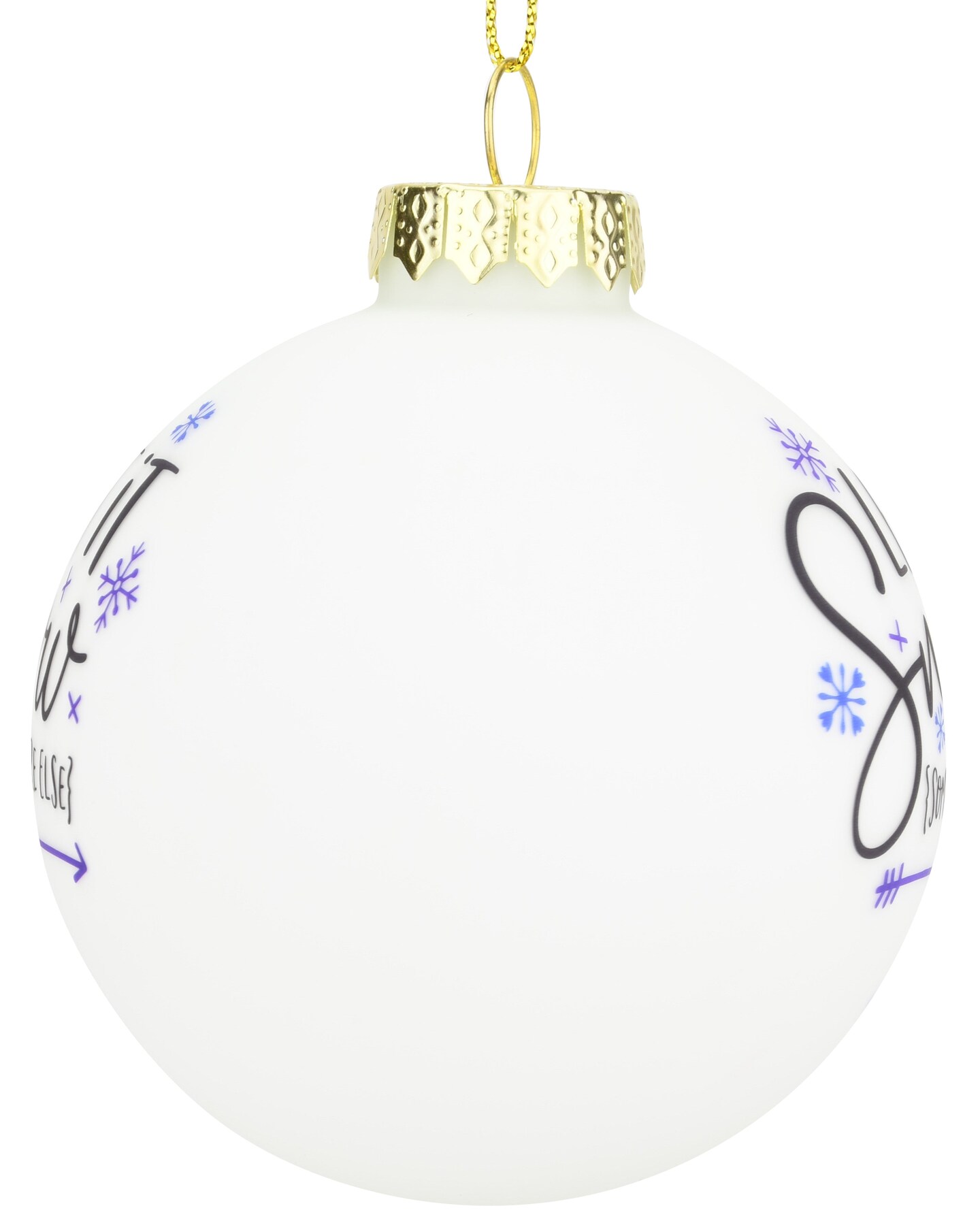 Tree Buddees Let it Snow {Somewhere Else} Funny Winter Ornament Glass Bulb