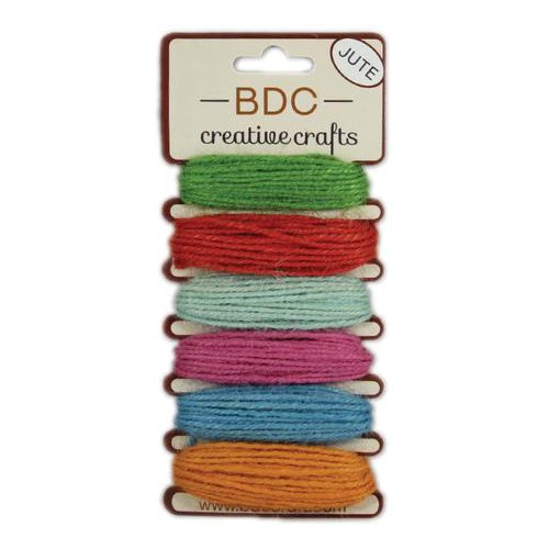 Hemptique Jute Cord Card Set Eco Friendly Sustainable Naturally Grown Jewelry Bracelet Making Paper Crafting Scrapbooking Bookbinding Mixed Media Crocheting Macrame Seasonal Holiday Gift Wrapping Outdoor Gardening