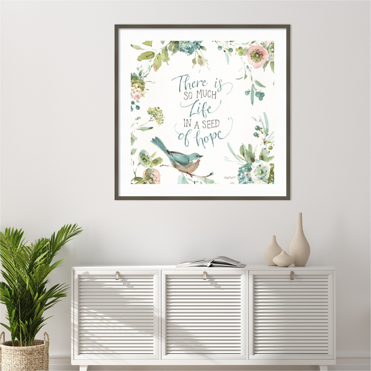Mint Crush 09 by Lisa Audit Wood Framed Wall Art Print 41 in. W x 41 in. H