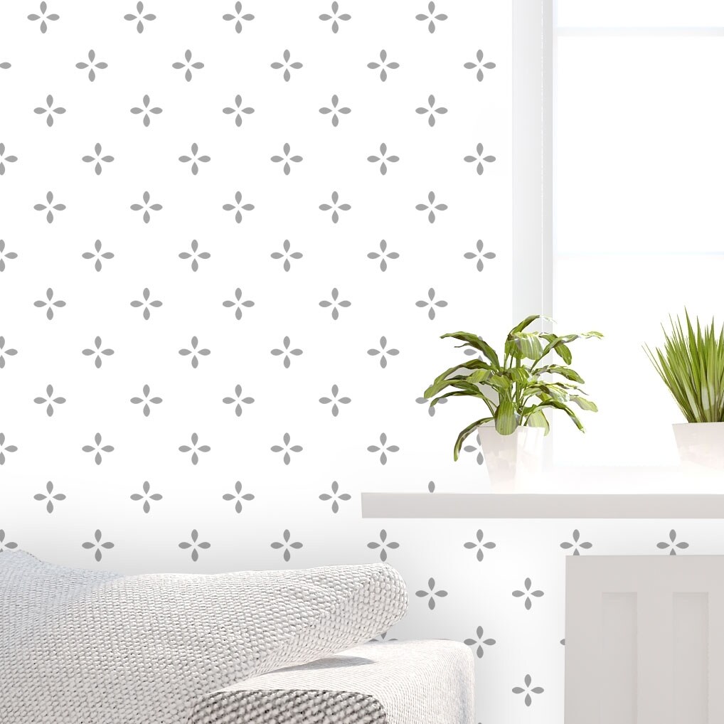 Petite Design Wall Stencil | 1266 by Designer Stencils | Pattern Stencils | Reusable Stencils for Painting | Safe &#x26; Reusable Template for Wall Decor | Try This Stencil Instead of a Wallpaper | Easy to Use &#x26; Clean Art Stencil Pattern