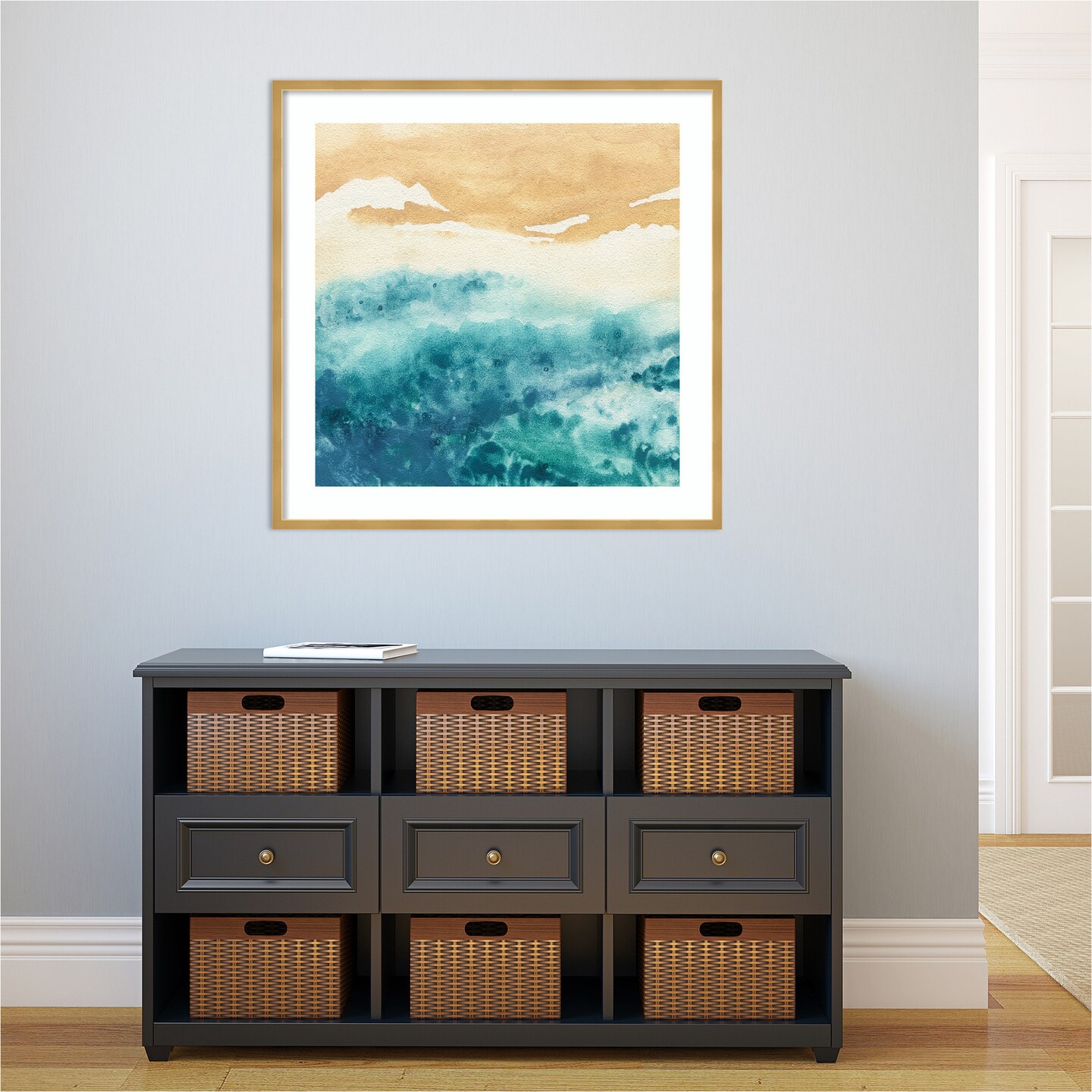 On Warm Sand by Janet Meinke Lau Wood Framed Wall Art Print