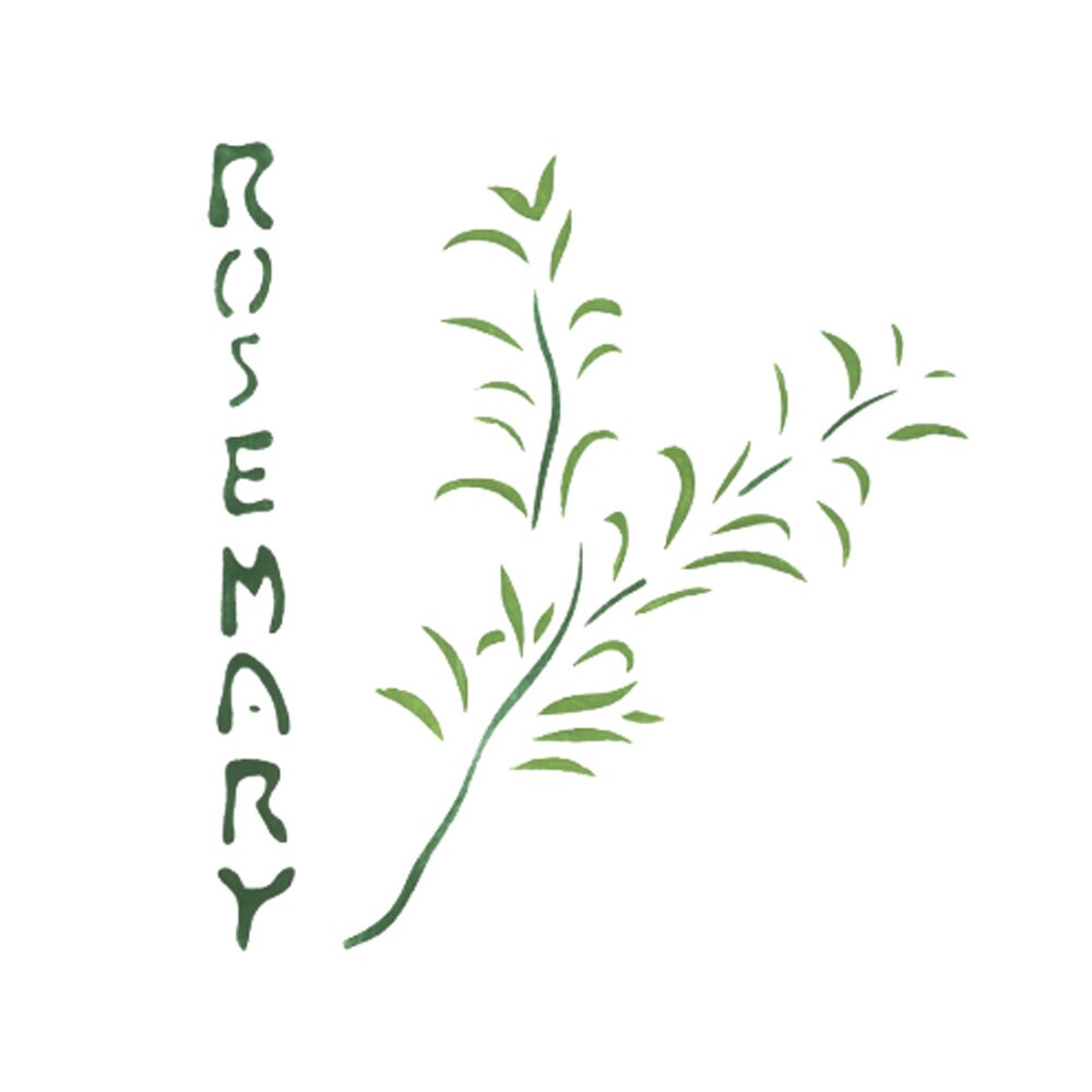 Rosemary Tile Wall Stencil | 1402 by Designer Stencils | Word &#x26; Phrase Stencils | Reusable Art Craft Stencils for Painting on Walls, Canvas, Wood | Reusable Plastic Paint Stencil for Home Makeover | Easy to Use &#x26; Clean Art Stencil