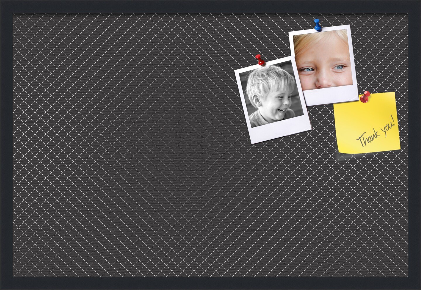 PinPix Custom Bulletin Board Black Diamond Poster Board Has a Fabric