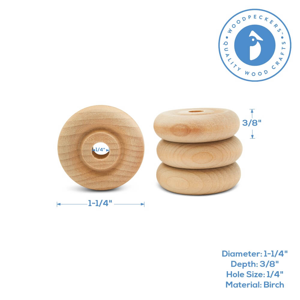 Classic Mini Wood Wheels, Multiple Sizes Available, Craft | Woodpeckers