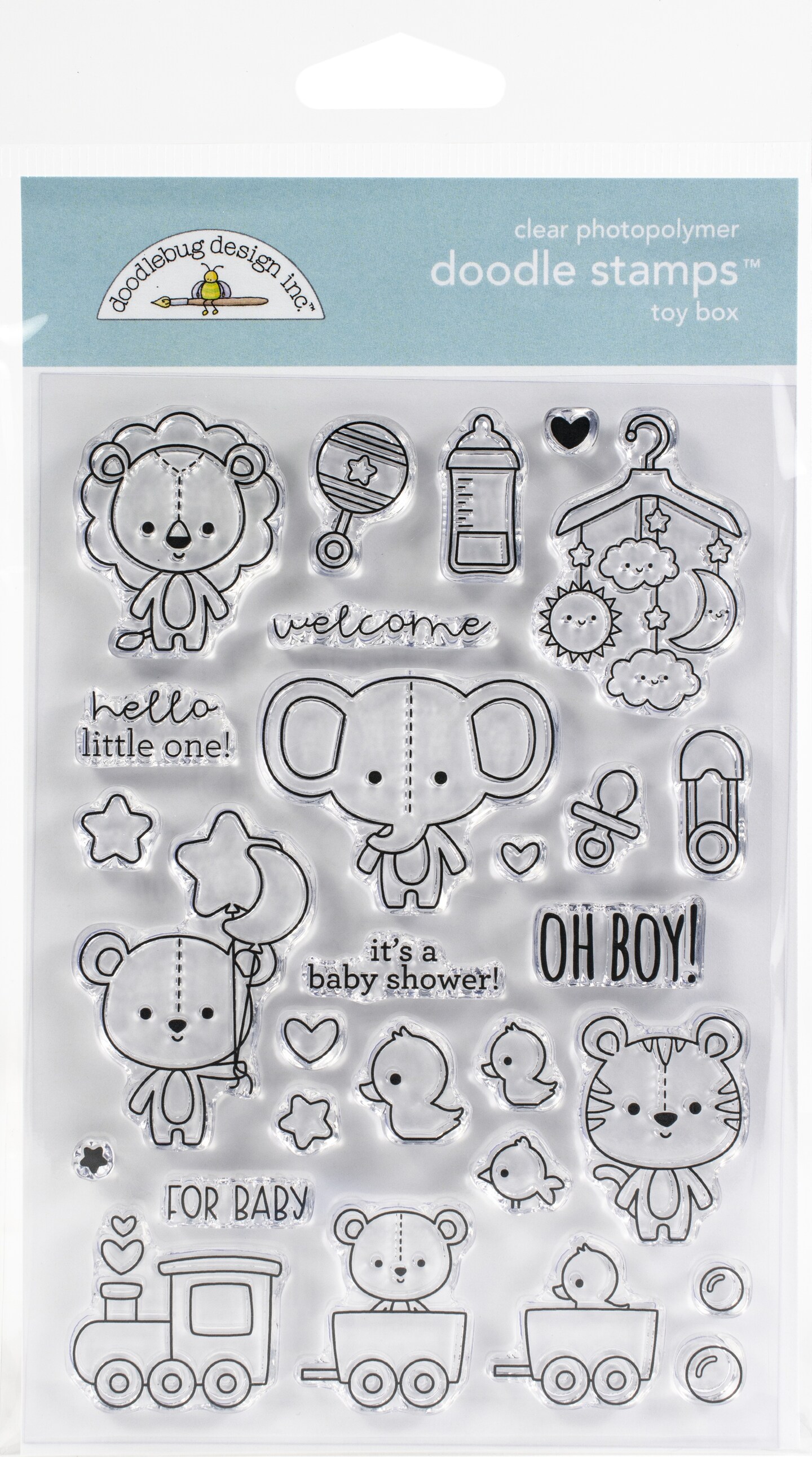 Doodlebug Clear Doodle StampsToy Box, Special Delivery Stencils