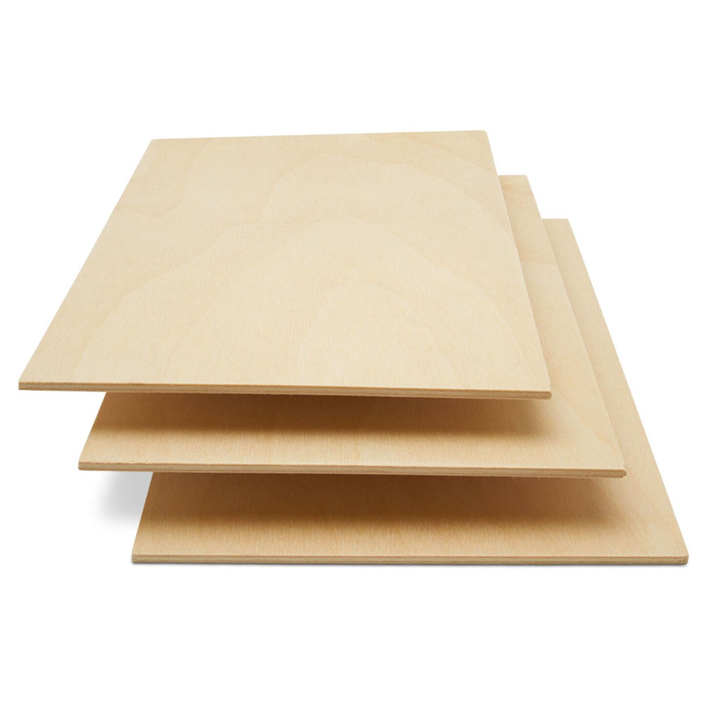 Baltic Birch Plywood, 8 x 8 Inch, B/BB Grade Sheets, 1/4 or 1/8 Inch Thick, Woodpeckers