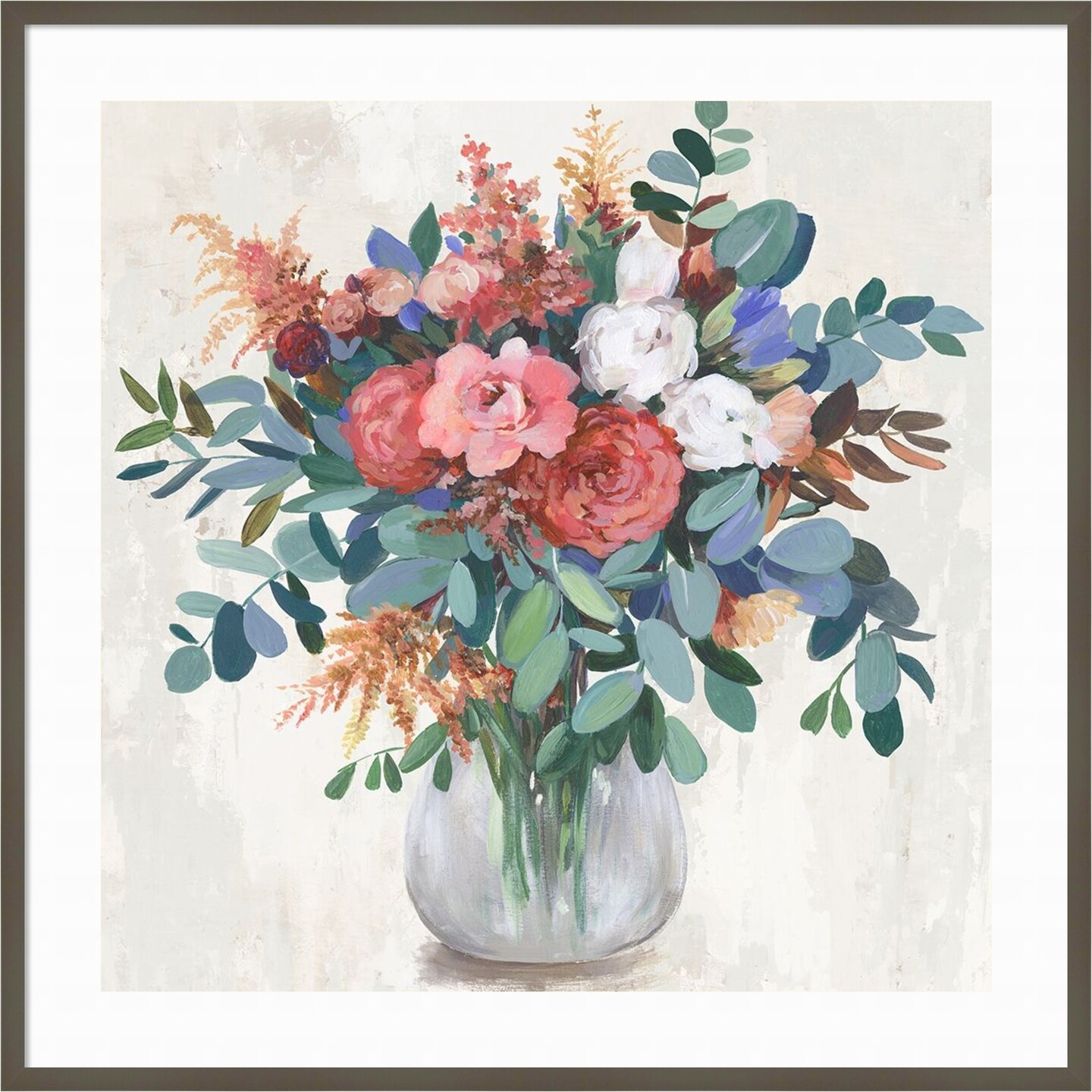 Eucalyptus Bouquet by Asia Jensen Wood Framed Wall Art Print 41 in. W x ...