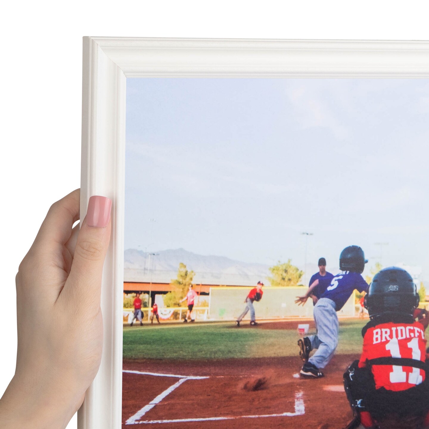 ArtToFrames 16x24 Inch Clear Stain Picture Frame, This White Wood