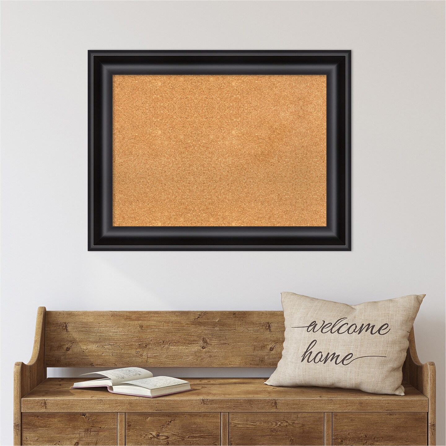 Cork Board, Grand Black Frame - Bulletin Board, Organization Board, Pin Board