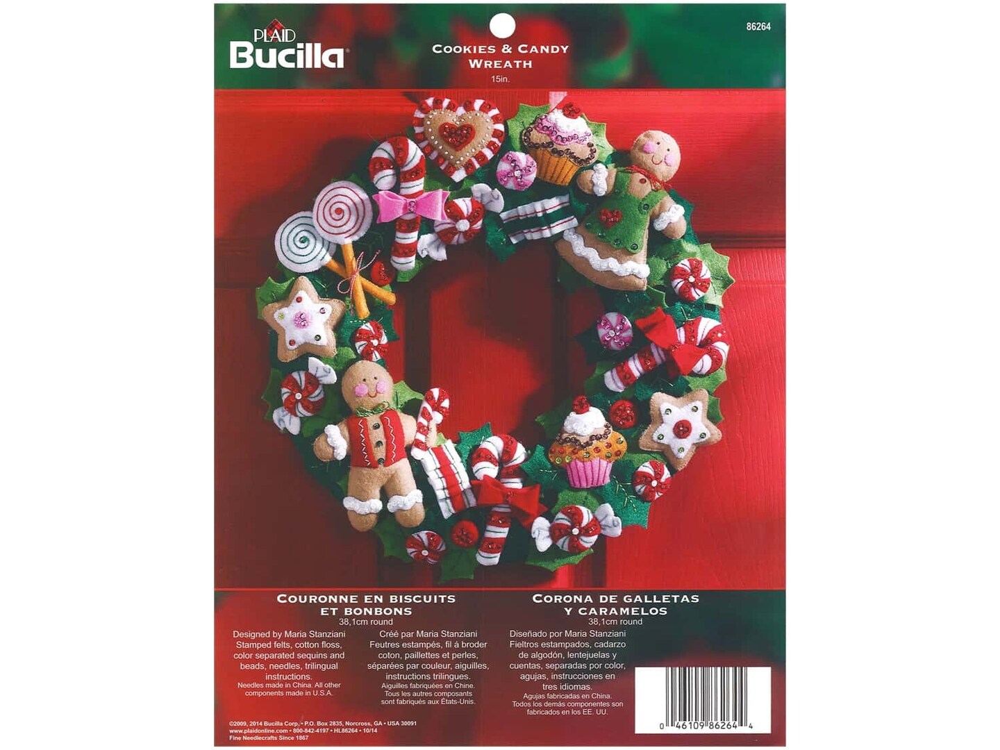 Bucilla Felt Kit Wreath 15 in. Cookies & Candy Felt Michaels