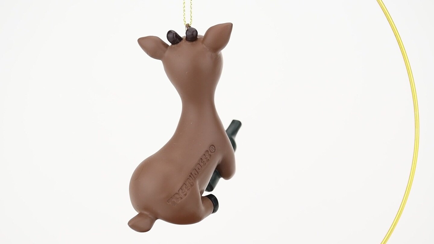 Tree Buddees Rowdy Reindeer Funny Liquor Bottle Christmas Ornament