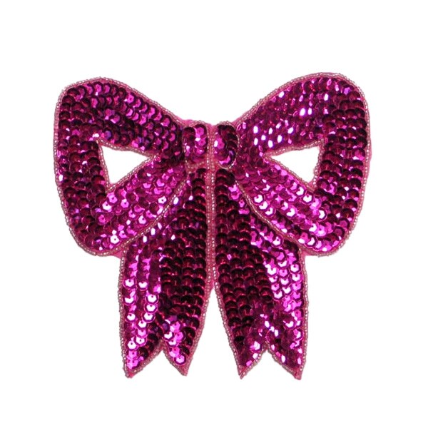 6&#x22; x 5 1/2&#x22; Bow Sequin Applique/Patch