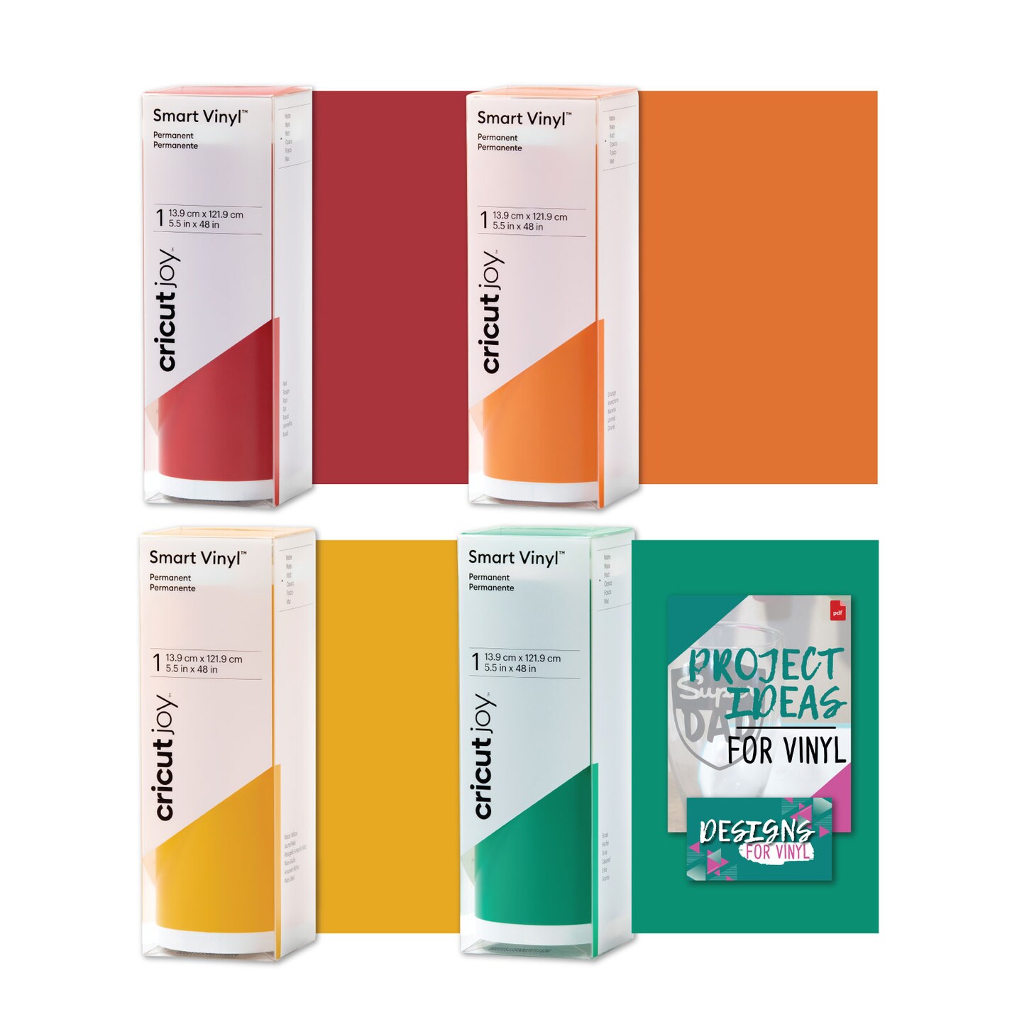 Cricut Joy Smart Permanent Vinyl 5.5in x 48in Autumn Bundle Permanent