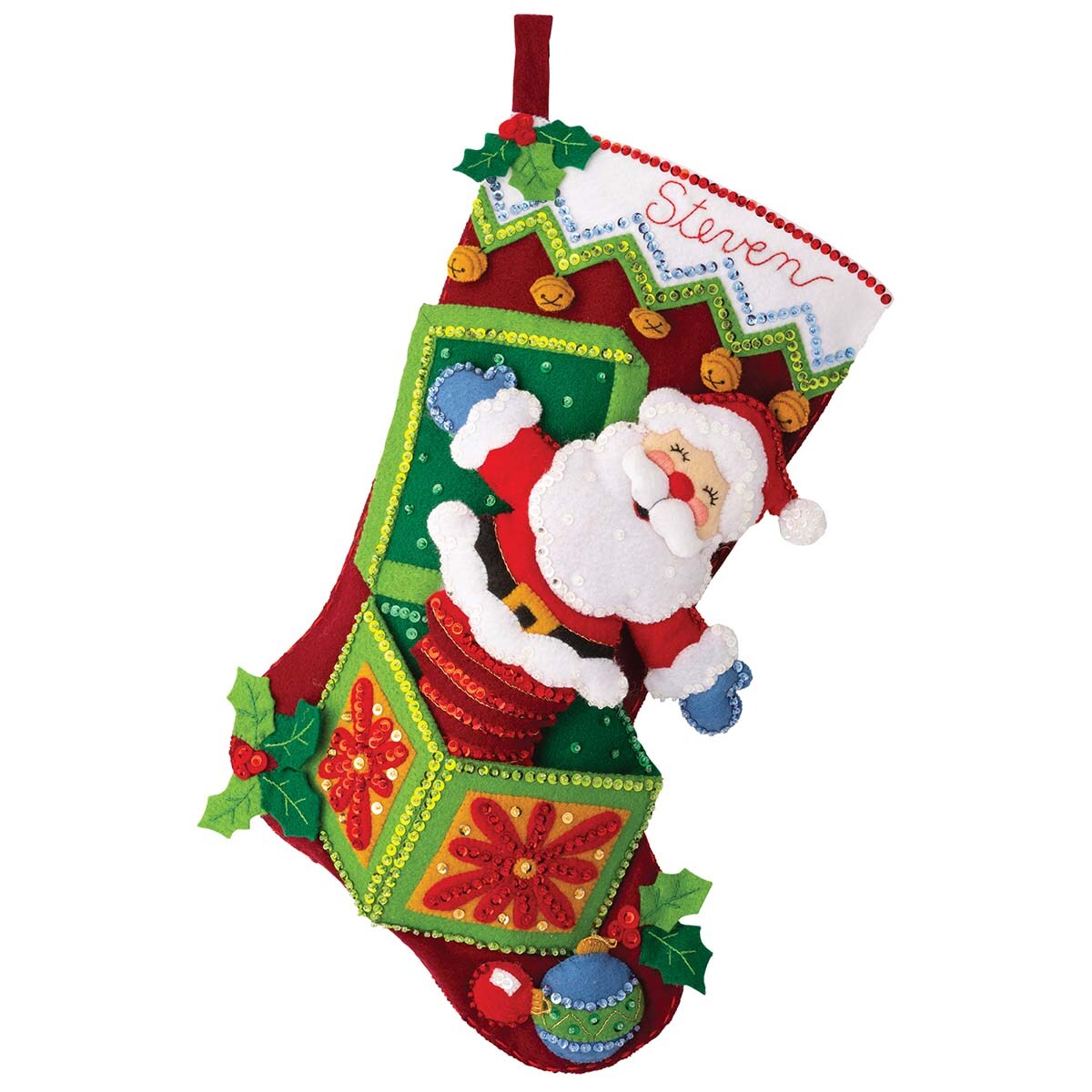 Bucilla Surprise Santa Stocking Kit | Christmas Stockings & Holders ...