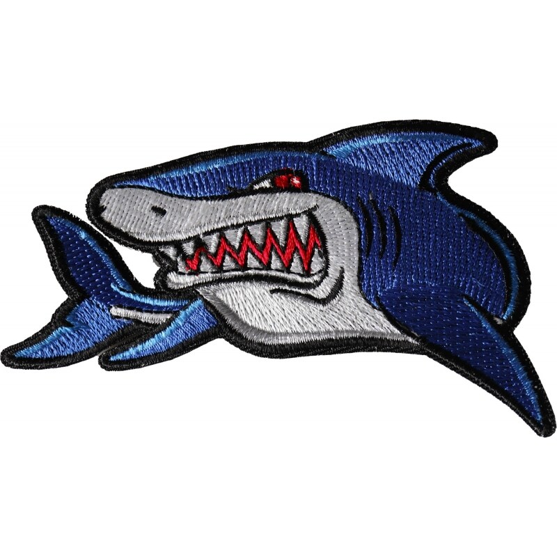 Patch, Embroidered Patch (Iron-On or Sew-On), Shark Patch Shark