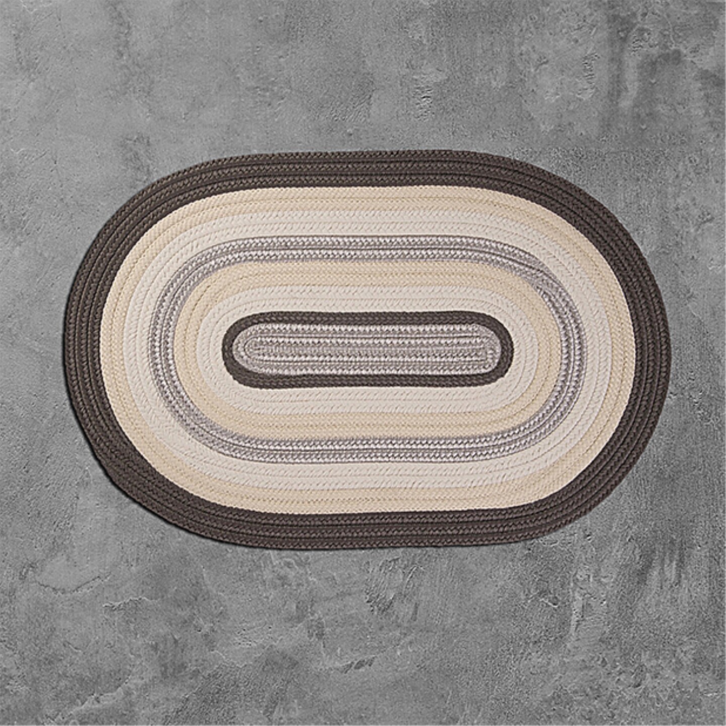BN49R096X120 Brooklyn Slate 8'x10' Rug, 100 Polypropylene Oval
