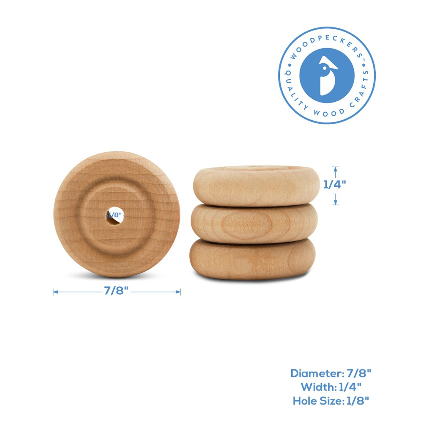 Classic Mini Wood Wheels, Multiple Sizes Available, Craft | Woodpeckers