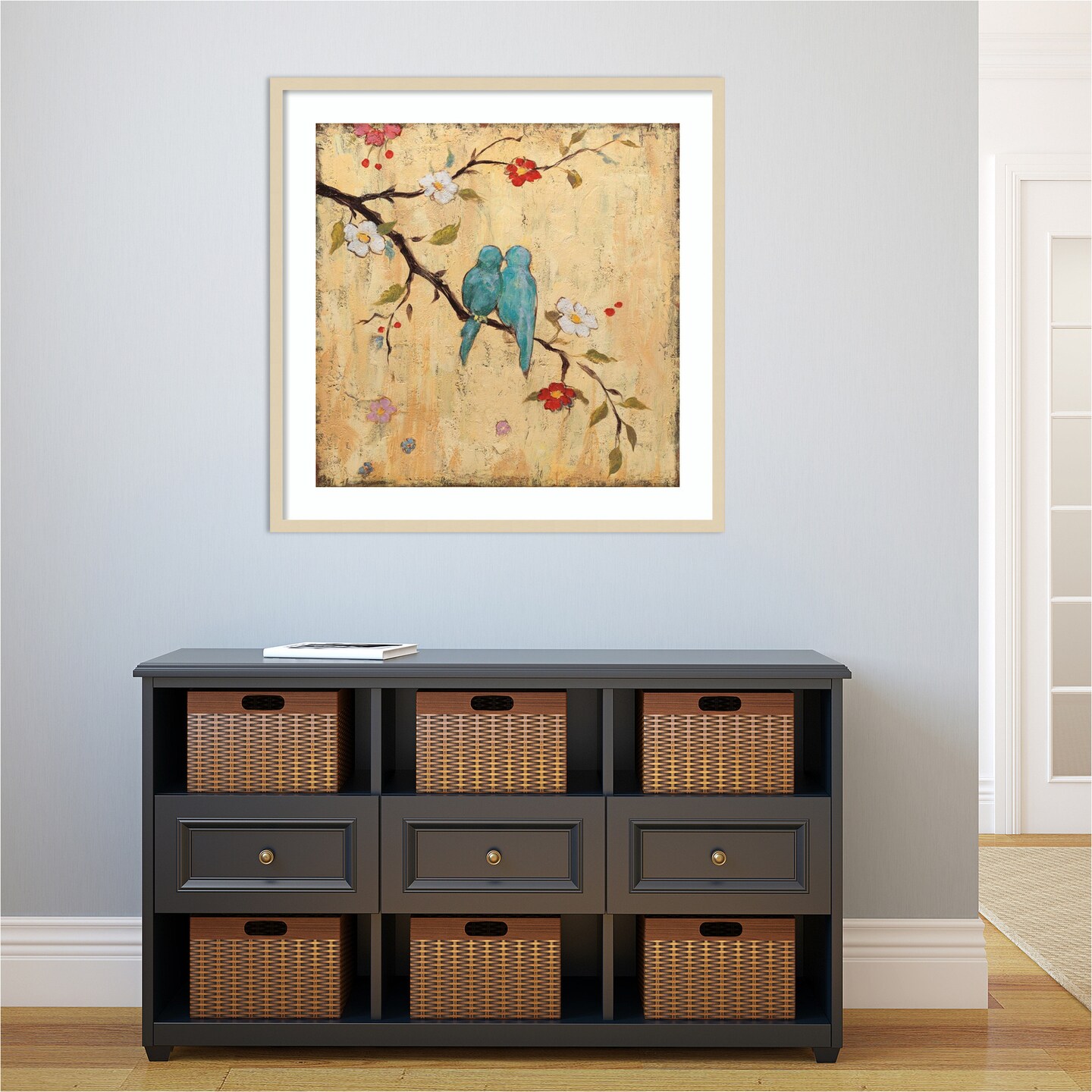 Love Birds II by Katy Frances Wood Framed Wall Art Print