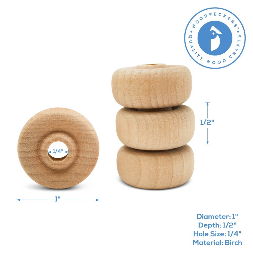 Classic Mini Wood Wheels, Multiple Sizes Available, Craft | Woodpeckers