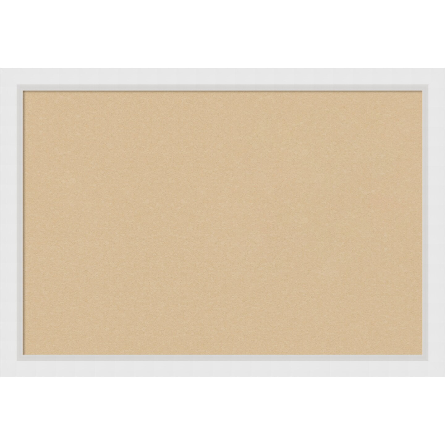 Cork Board, Blanco White Wood Frame - Bulletin Board, Organization Board, Pin Board