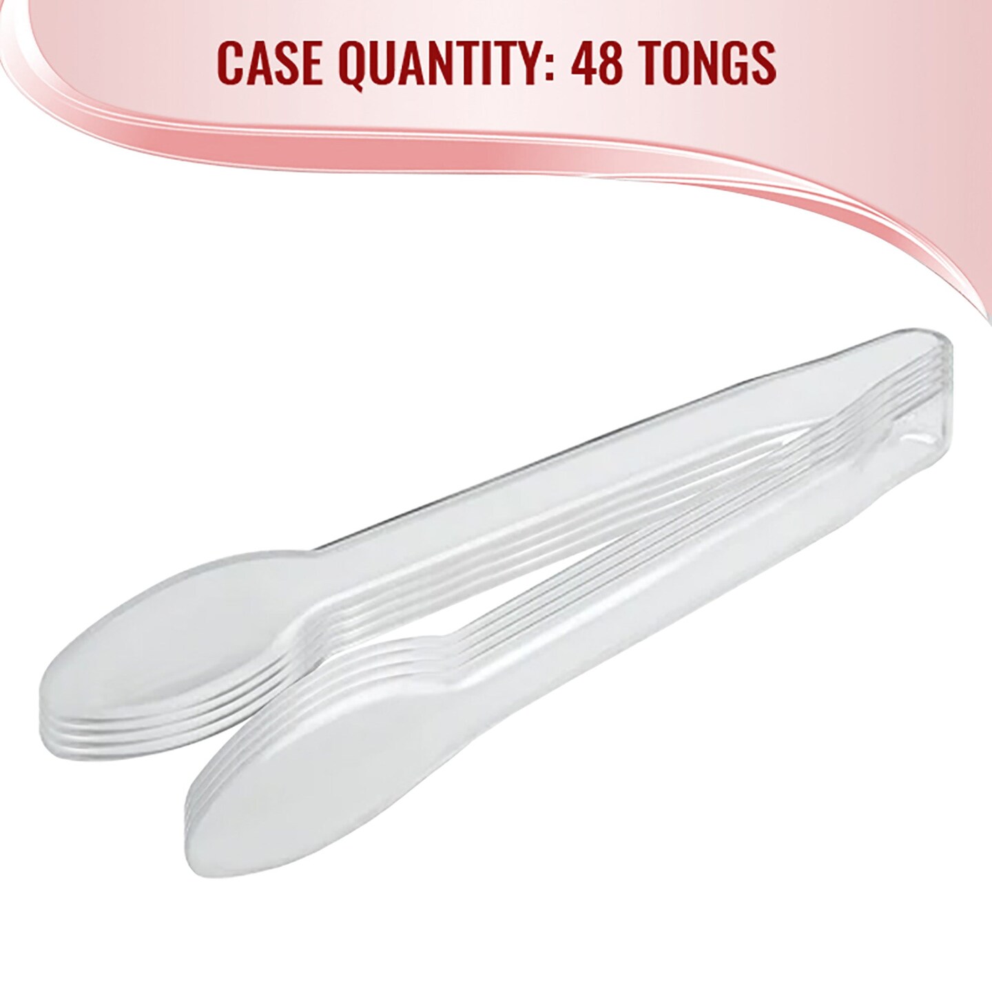 12" Clear Disposable Plastic Serving Tongs (48 Tongs) Michaels